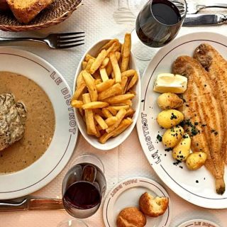 Bistrot Paul Bert steak au poivre and sole meuniere best paris classic french